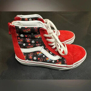Vans Kids Sk8-Hi Zip Glow Butterfly SZ 13